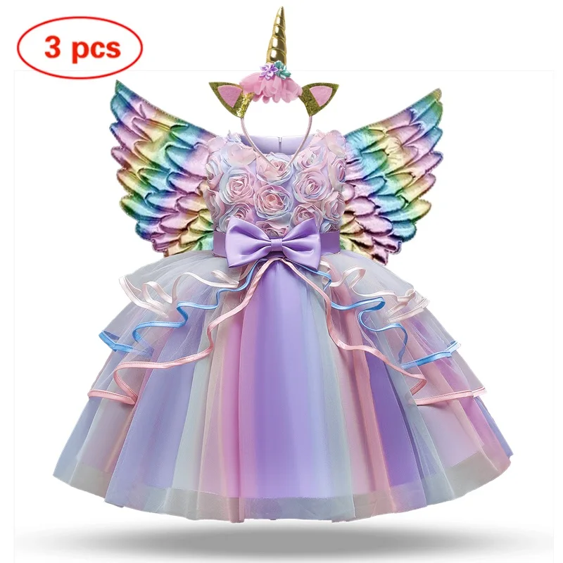 Cute Unicorn Headband Angel Wings Kids Gift Girls Rainbow Unicorn Birthday Party Decoration Cosplay Props Baby Hair Accessories