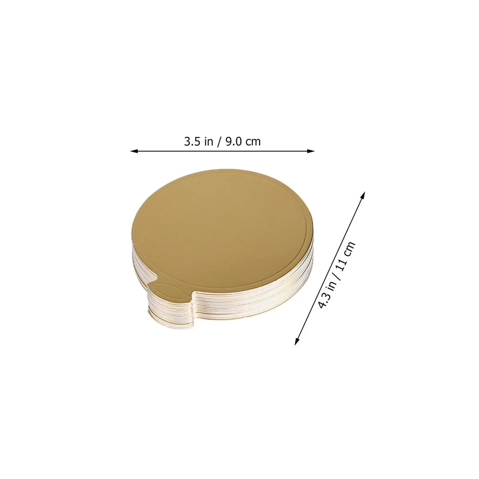 50Pcs Cake Cardboard Round Boards Mini Thickened Golden Cake Base Trays for Birthday Wedding Party Dessert Display Supplies - view 6