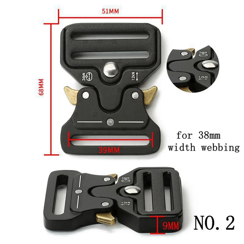 25/32/38/50/52mm Taktische Gürtelschnalle Schnellverschluss Zubehör Metall-Verschluss für Herrengürtel Taschen Ersatzschnalle DIY Gürtel Tasche