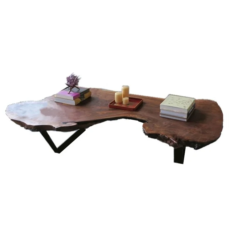 Environmentally friendly solid wood coffee table, living room, household simple size, modern low table, rectangular log