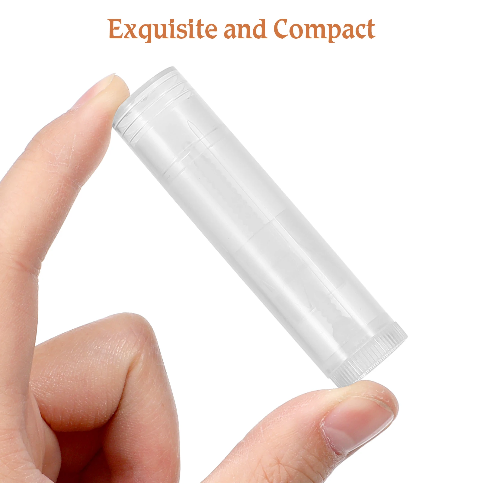 

50pcs Clear Lip Balm Tubes Gloss Stick Cute Travel Packaging Lids Empty Containers Refillable Safe Durable DIY