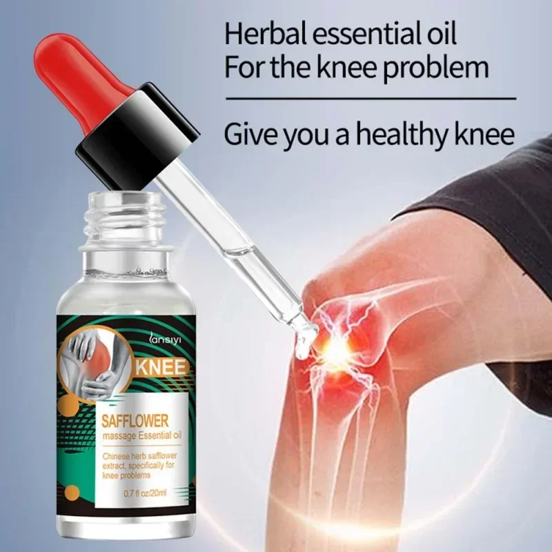 20ml Knee Back Pain Reliever Herbal Ginger Safflower Massage Oil Joint Pain Treatment