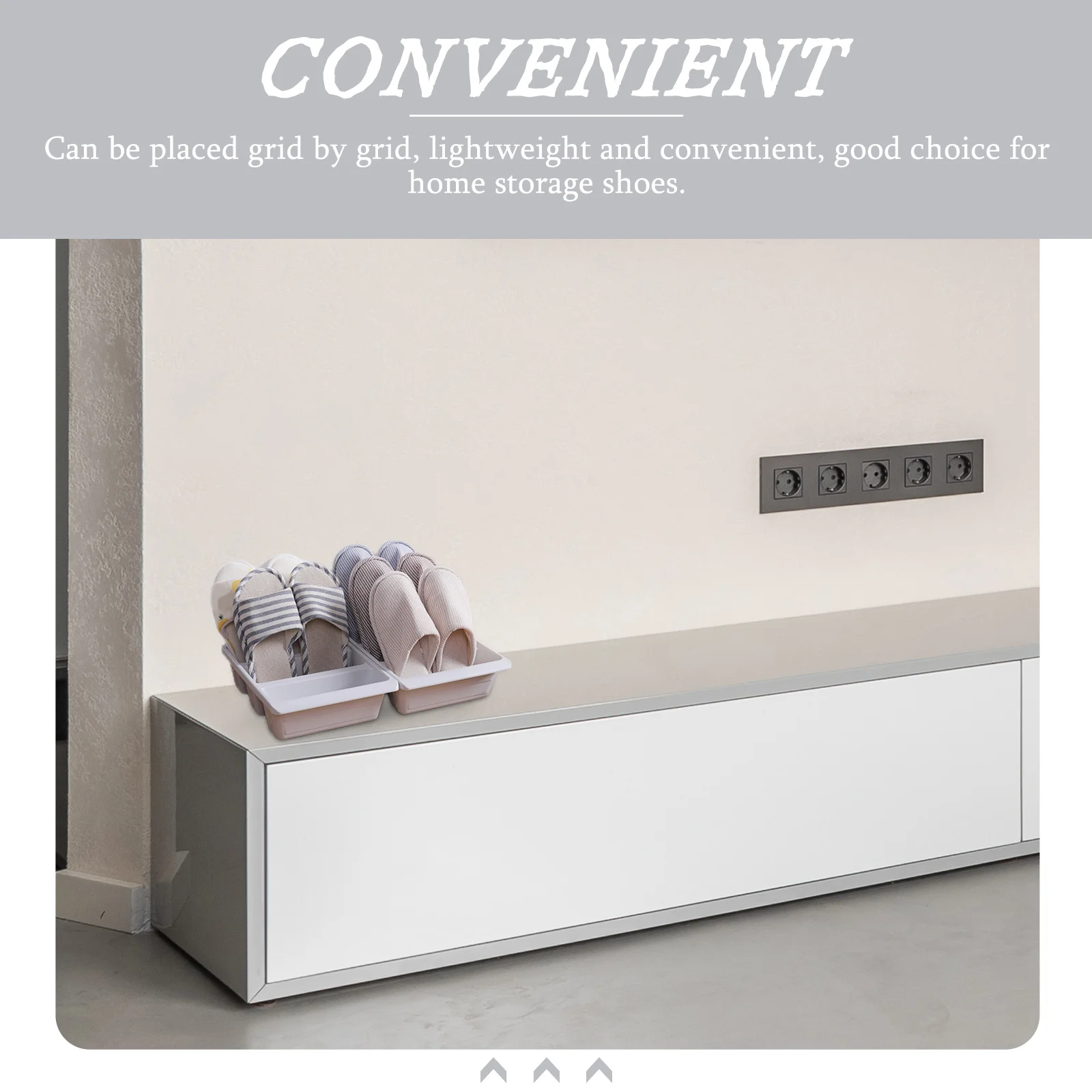 

4Pcs Multi-Grid Shoe Storage Box Sturdy Plastic Shoe Organizer Tray for Closet Entryway Household Shoes Display Stand