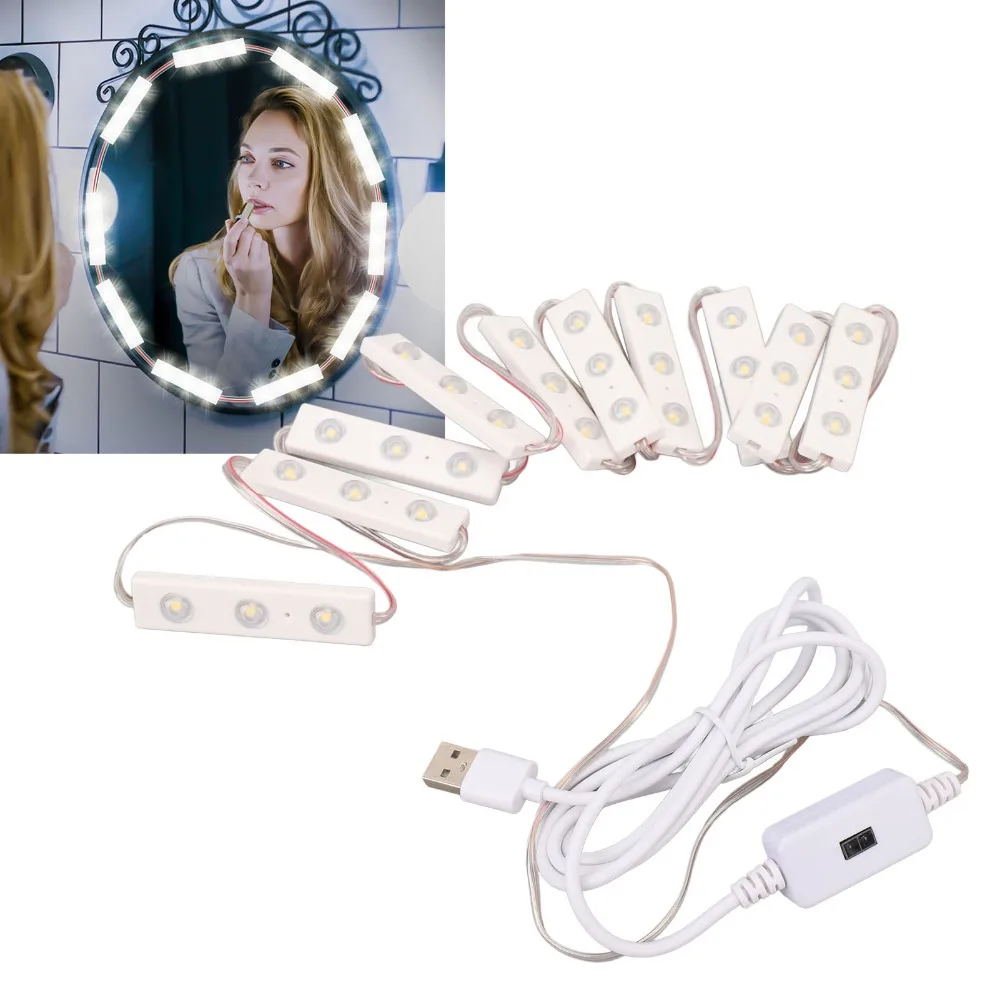 USB Powered Vanity Mirror Light Hand Sensor Control Neutral White 4000K Makeup Mirror Light Adjustable CRI 80+