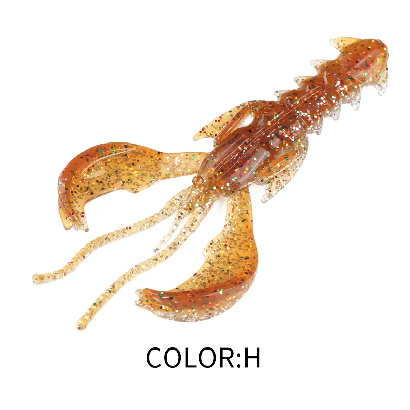 Supercontinent CRAZY flink Gesamtlänge 8 cm/4,2 cm Hummer-Weichköder Angelköder Attraktiver Garnelengeruch-Salz-Wobbler