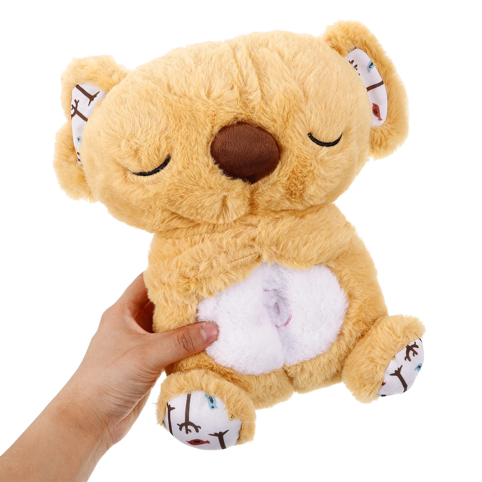 Speeltijdgenoot Ademhalingstechnologie Zachte melodieën Slaapomgeving voor kalmerende baby's en peuters Bruin