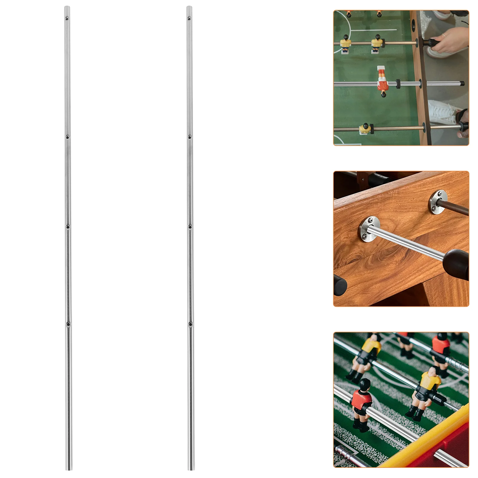 

2 Pcs Foosball Machine for Replace Metal Rod Table Accessories Accessory Replacement Football Supply