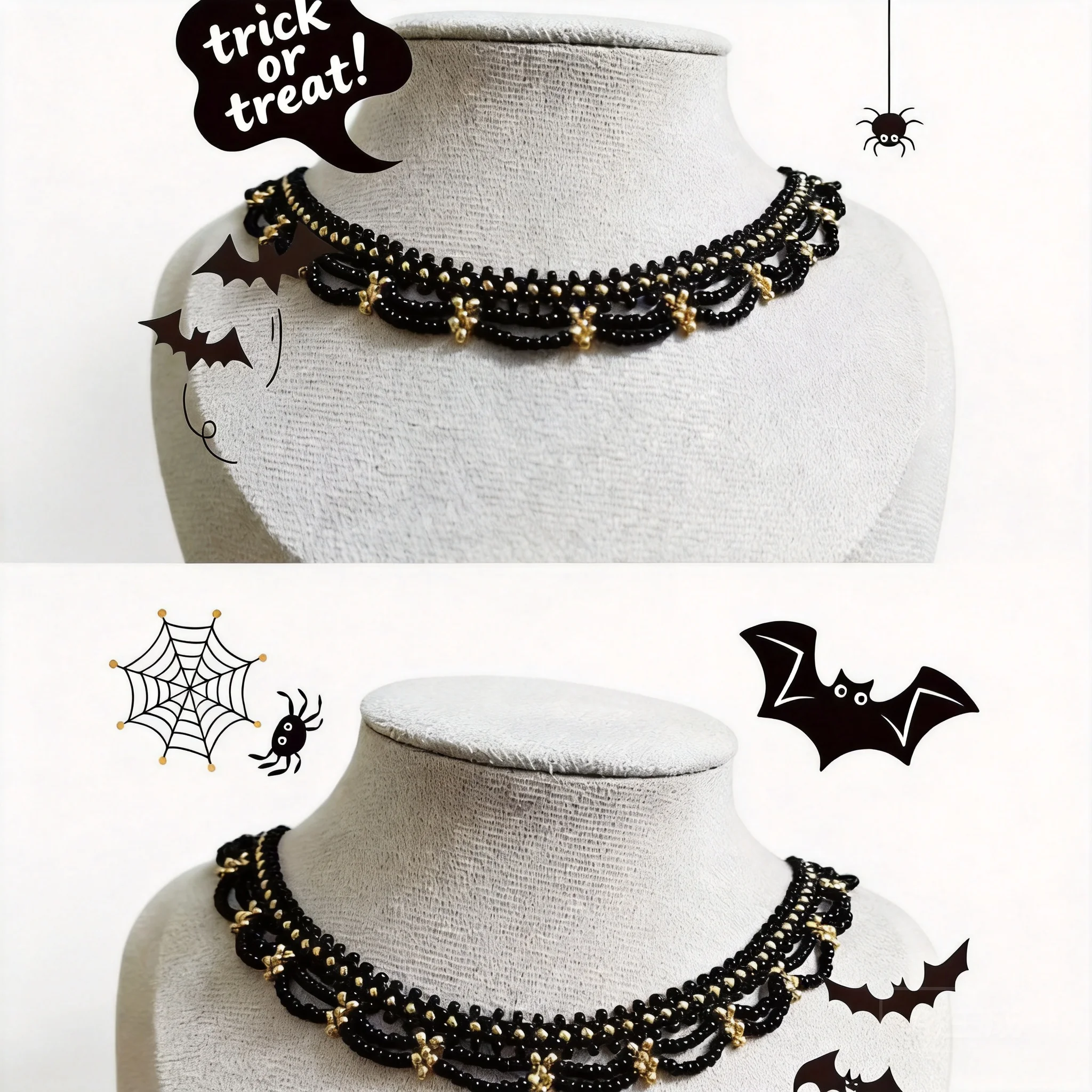 

Chinese Style Vintage Palace Lucky Black Gold Beaded Lace Multilayer Choker Necklace For Women Fortune Blessing Gothic Party Jew