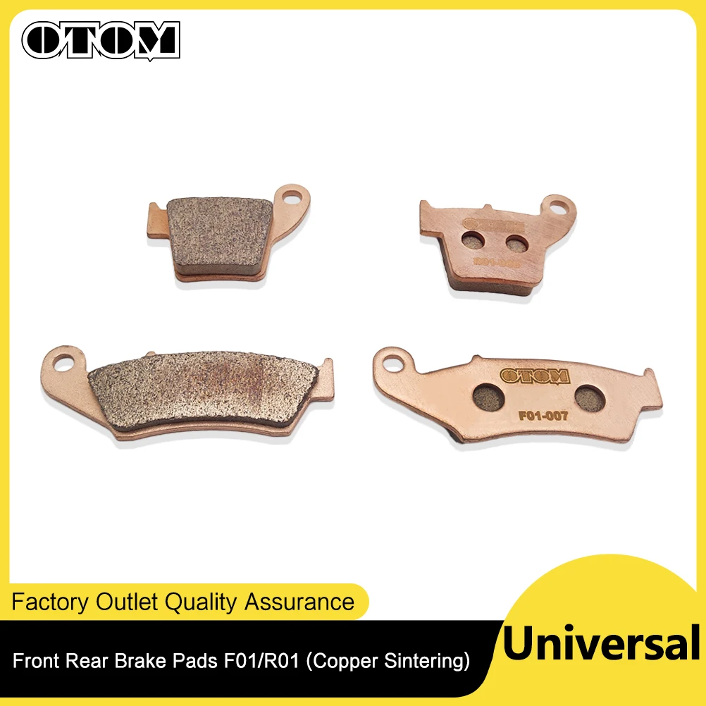 OTOM Motorcycle Front Rear Brake Pads F01 R01 Copper Sintering For HONDA CRF XR KAWASAKI KXF SUZUKI RMZ 125 250 450 Dirt Bikes