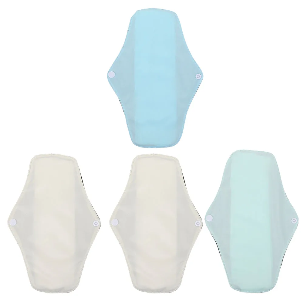 

4 Pcs Washable Cloth Sanitary Napkin Reusable High end Materials Comfortable Feminine Pad Overnight Mesh Long Lasting Safe