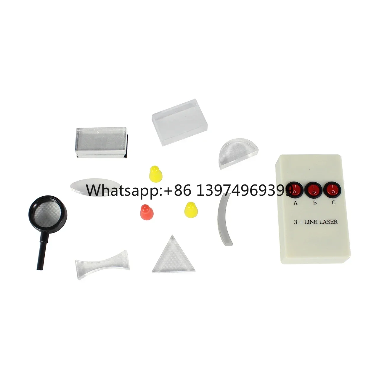 Physics Optical Instrument Experiment Kit Acrylic Optical Trial Lens Set factory