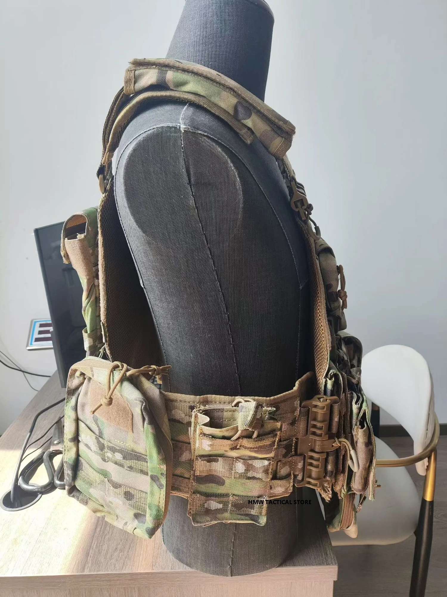 Outdoor hunting tactical vest backpack accessories complete set CP camouflage Multi functional quick release vest