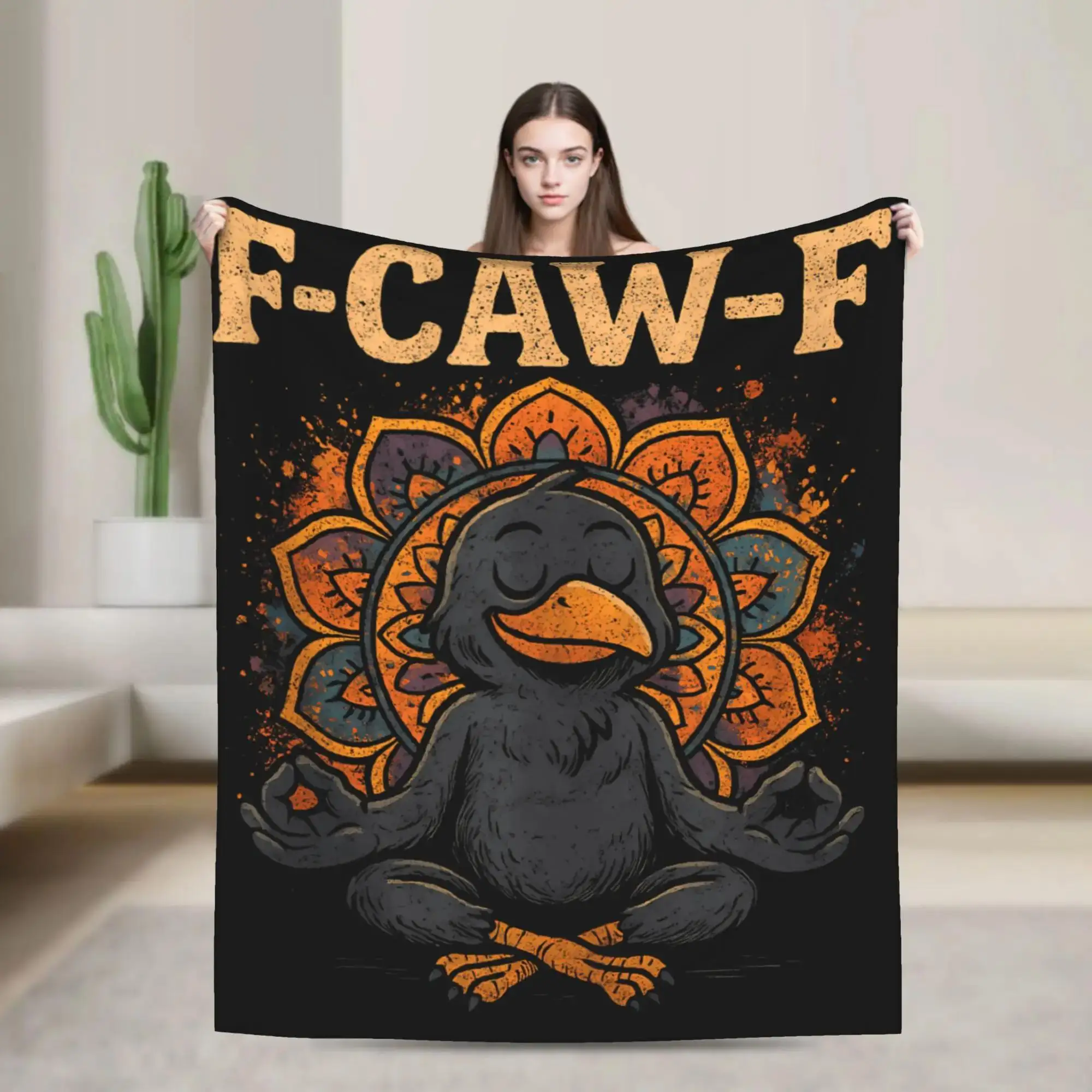 

Плюшевый плед Zen Crow F Caw F Raven Fcawf для детей: забавный, для медитации и йоги, фланелевый, очень теплый, для кровати и дивана