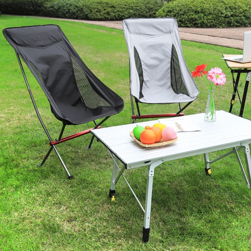 Extralight Folding Chair Camping Chair Outdoor Moon Chair Lightweight Lightweight Picnic Fishing