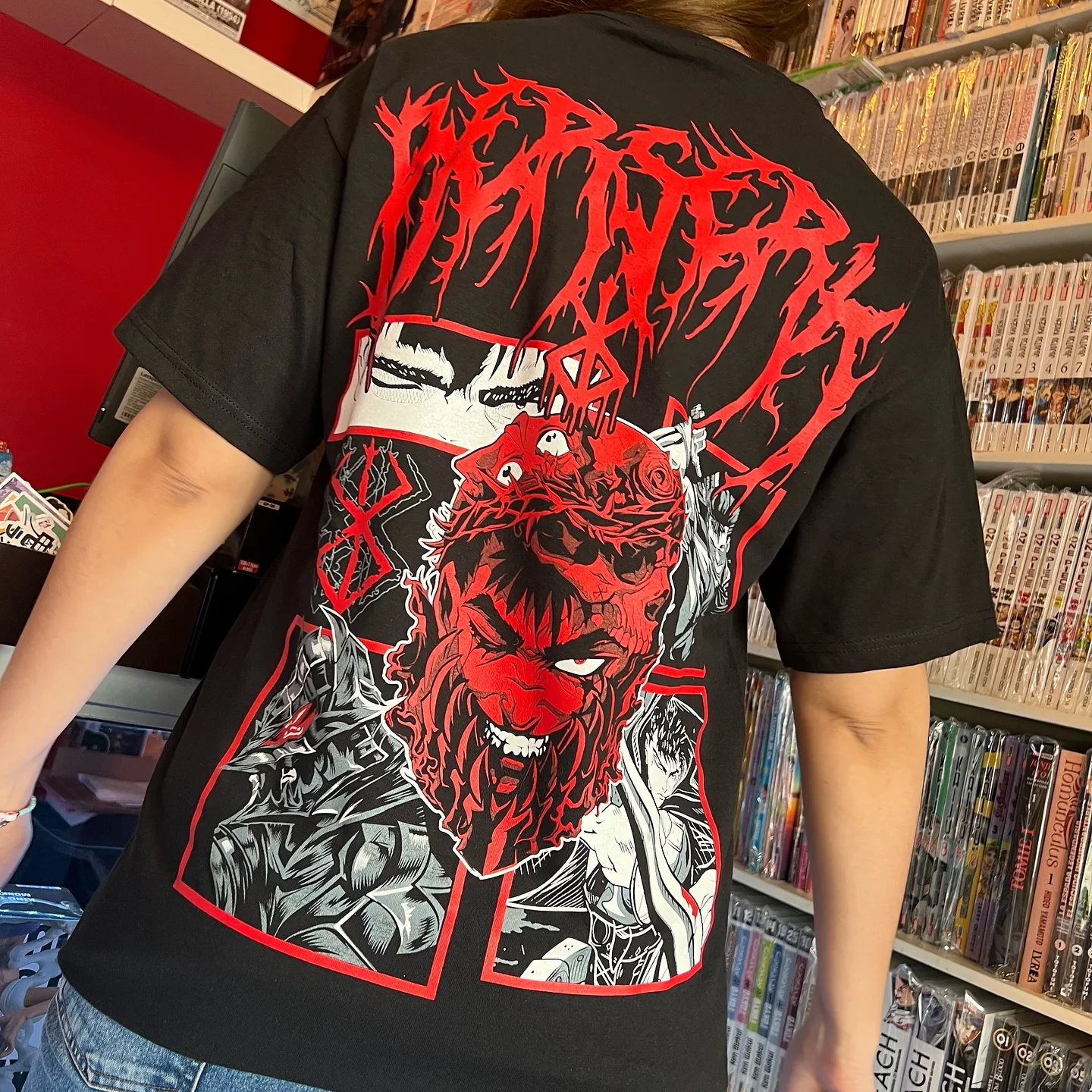 

Черная футболка с рисунком Berserk для мужчин и женщин, большие размеры Y2k Harajuku, винтажная хлопковая уличная одежда с короткими рукавами, женская одежда