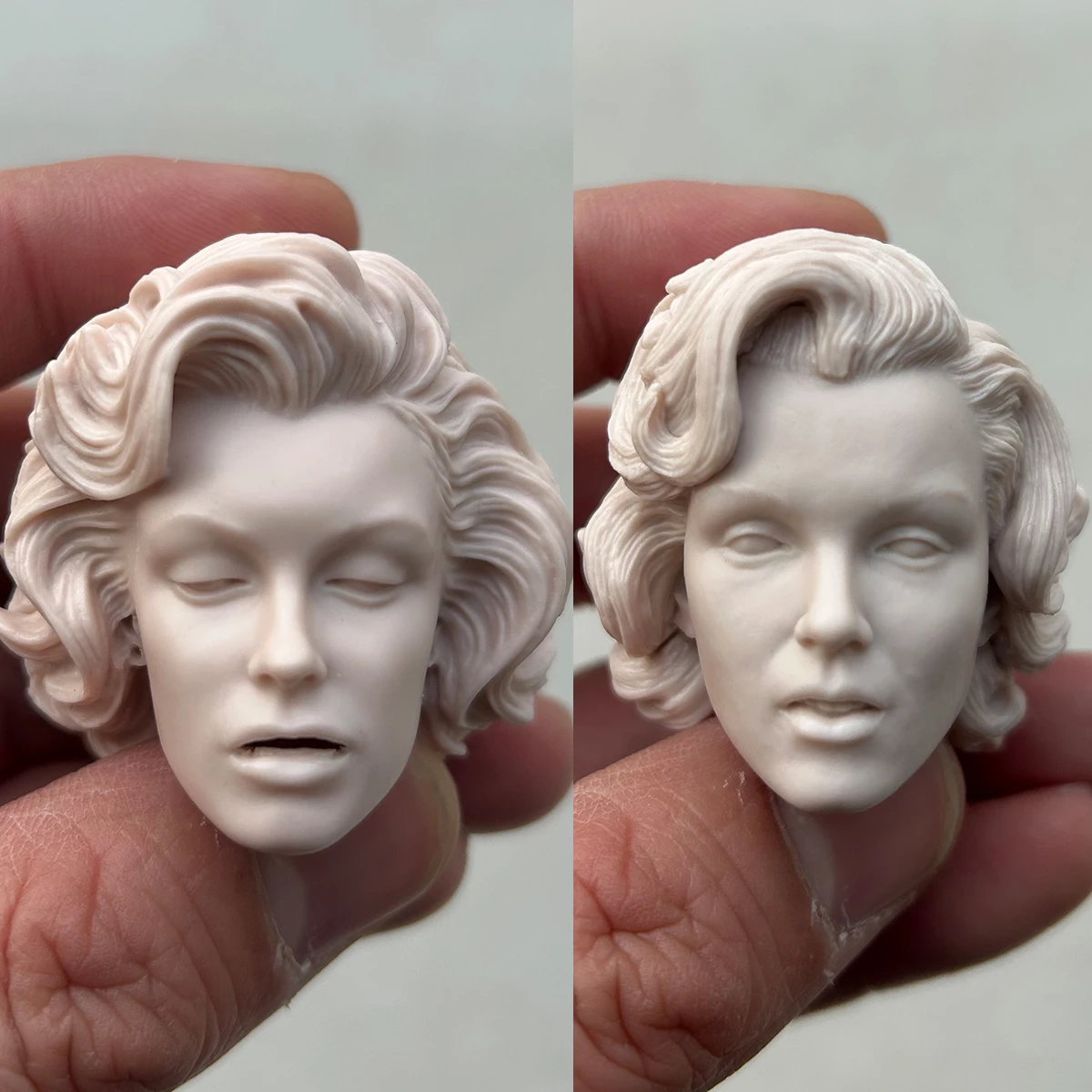 

Unpainted 1/6 Scale Beautiful Girl Female Head Sculpt Blondes for 12" Woman Action Figure Body