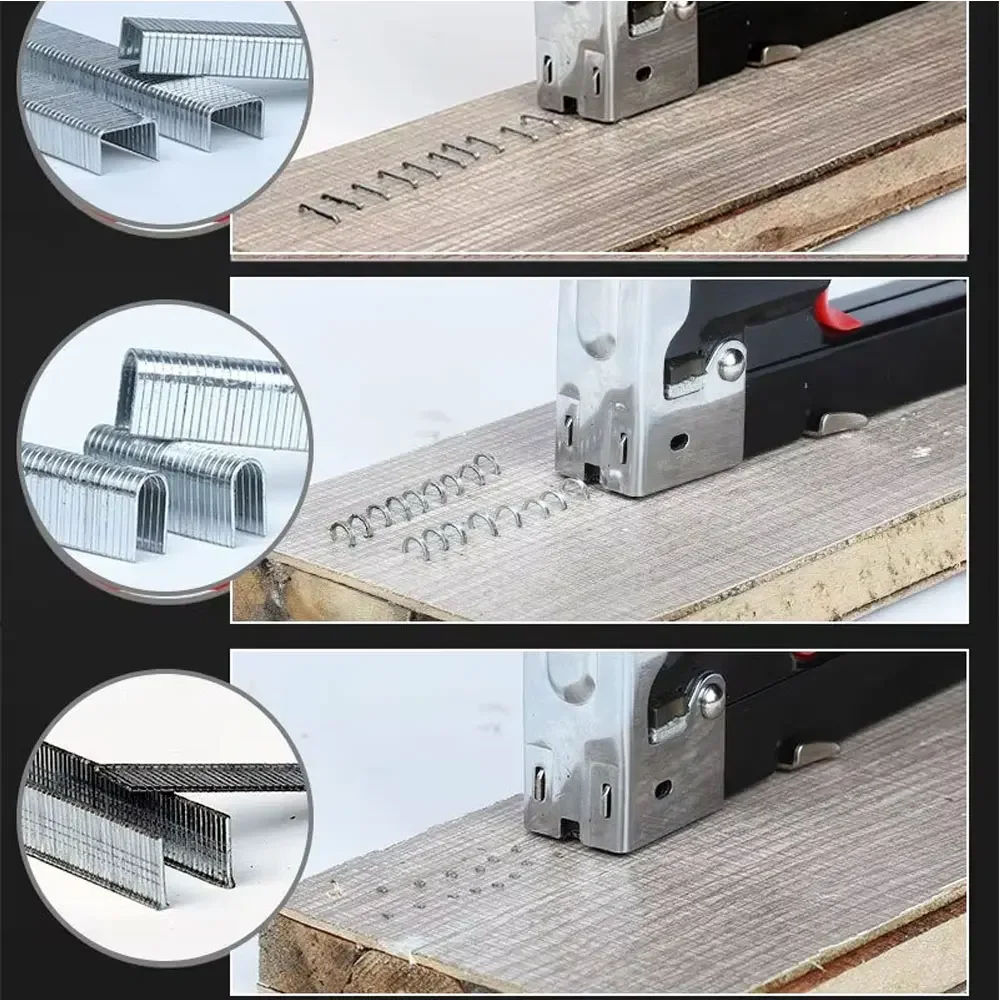 أداة متعددة 3 في 1 شديدة التحمل مع 600 قطعة مسدس مسامير للتنجيد والنجارة مادة تثبيت إصلاح المنزل بنفسك