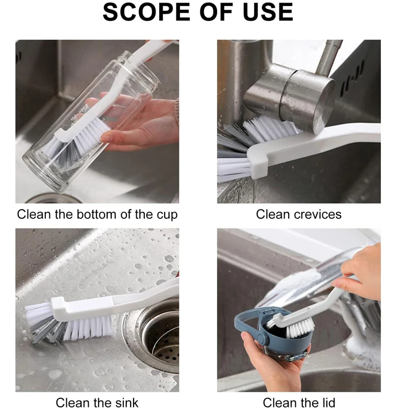 Small Scrub Brush Mini Micro Edge Corner Cleaning Brushes For Bottle Tile Lines Window Track Bathroom Crevice Space