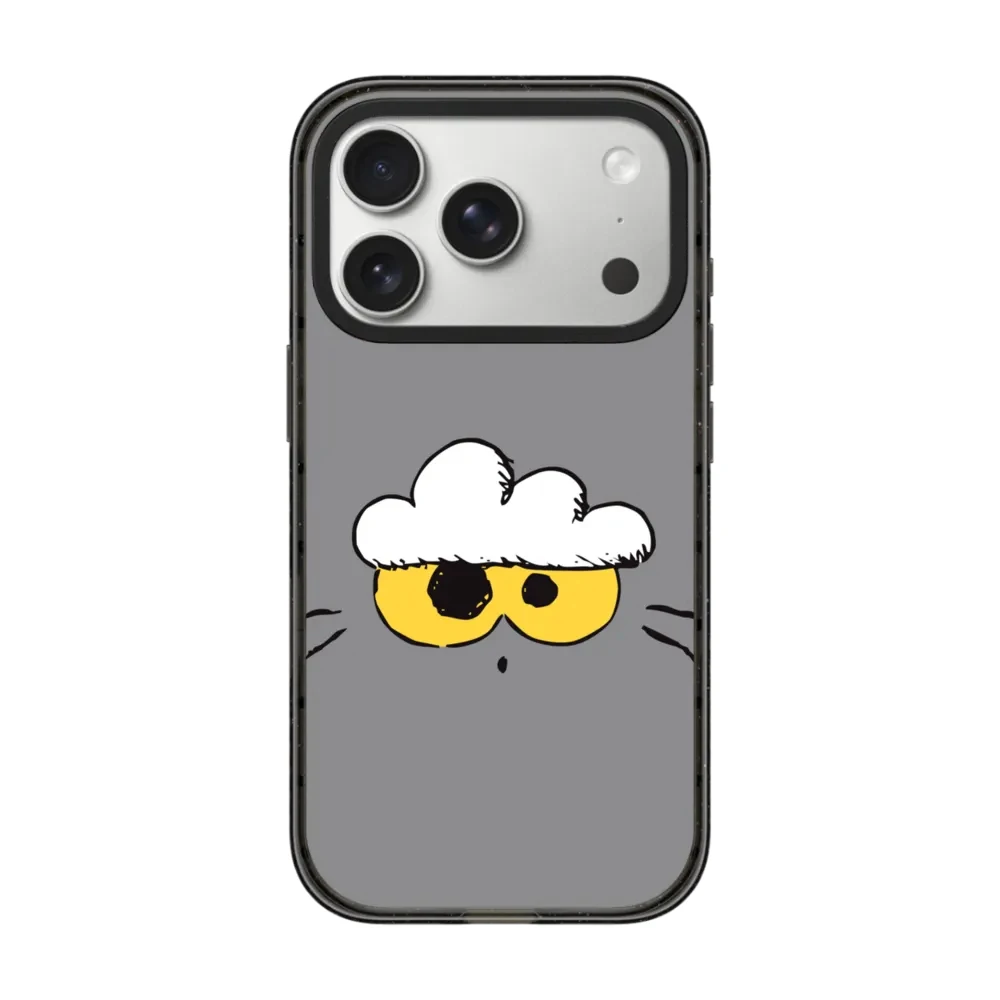 Cartoon Cat Flower Impact For MagSafe Case For iPhone 18 17 16 15 14 13 12 Pro Max Magnetic Wireless Charging Black Border Cover view 5