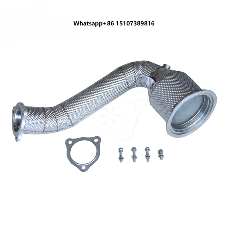 

For Panamera 971 3.0T 19+ Catted Downpipe with Heat Shield