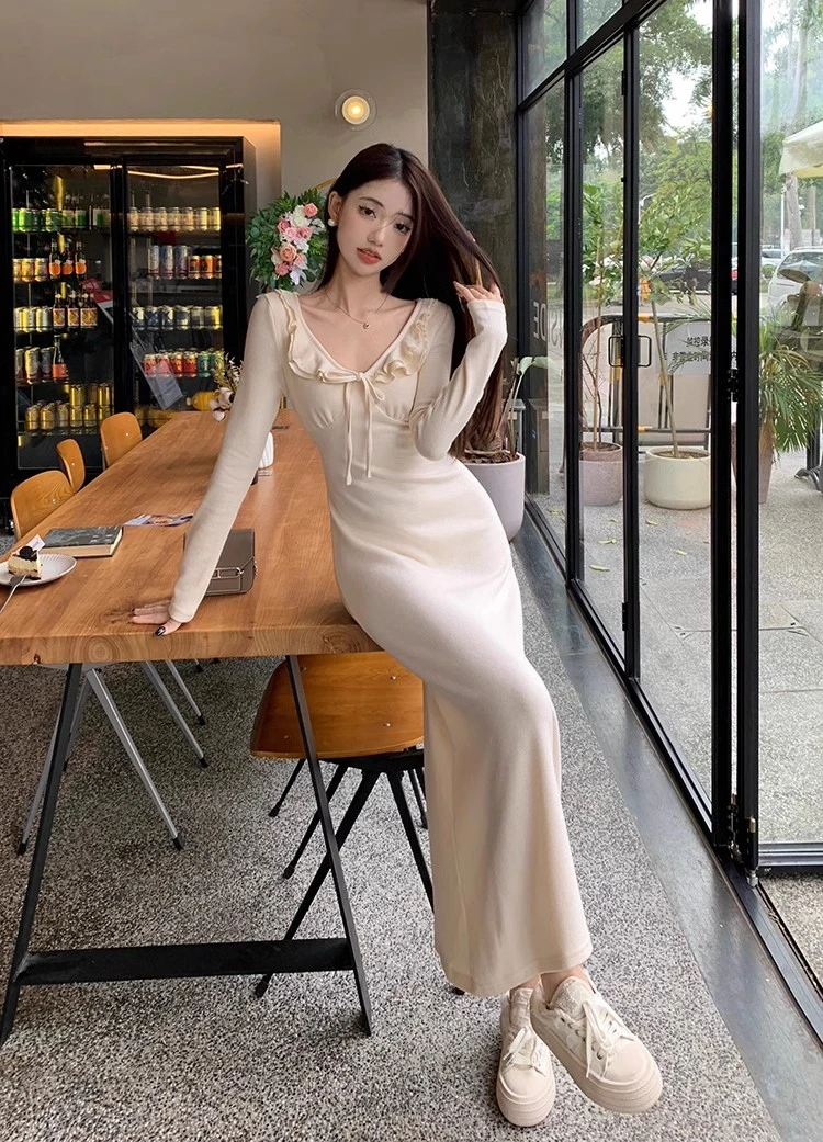 ドレス 長袖 レディースドレス Y2K 夏 モダール マイクロ ホルターネック オフショルダー ヒップスター 超ショート モダン ナイトクラブ アーティスティック