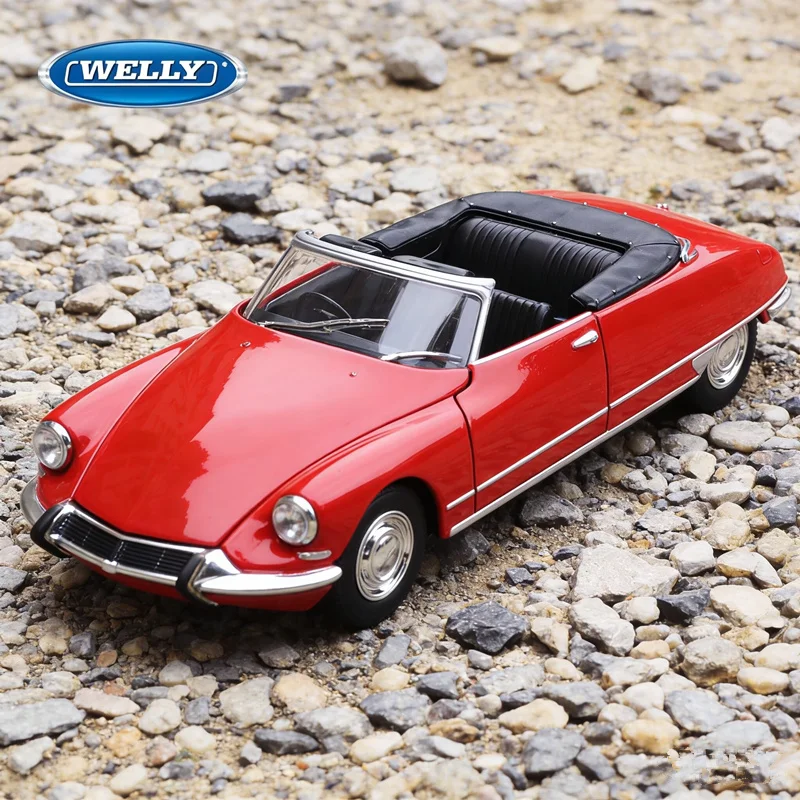

WELLY 1:24 Модель классического спортивного автомобиля Citroen DS19 Cabriolet из сплава, литая металлическая ретро-модель, имитация автомобиля, игрушка для детей, подарок