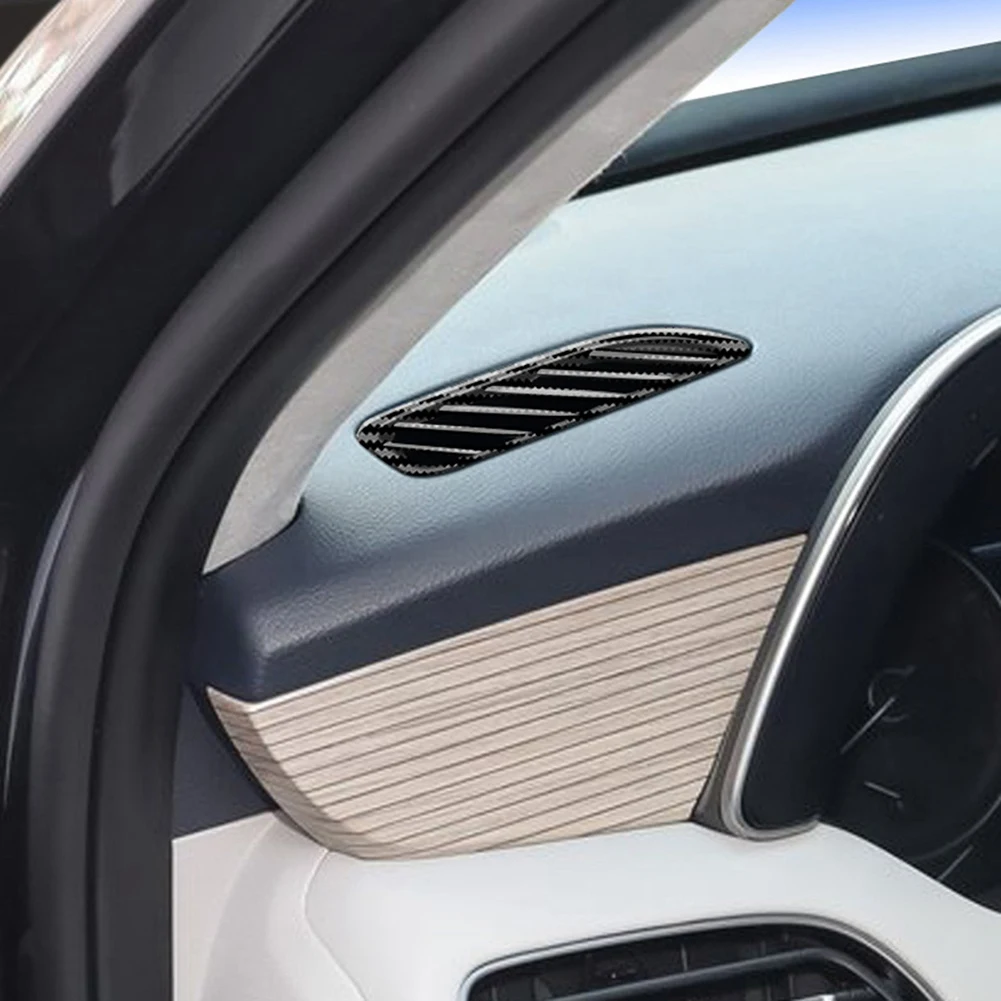 ممتاز-لشركة هيونداي باليسيد 2023 اكسسوارات تصفيف السيارة ألياف الكربون لوحة سيارة منفذ الهواء تنفيس غطاء الكسوة ملصق ديكورا