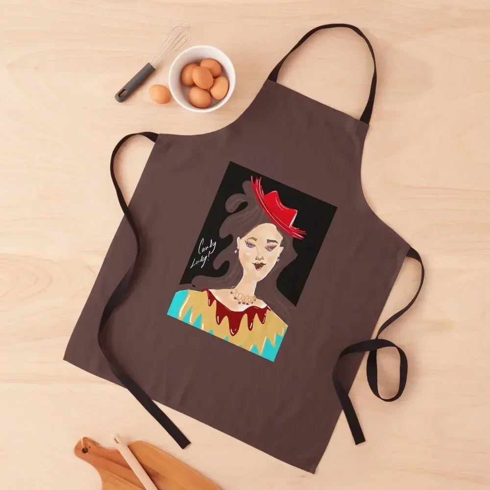 SUGAR-KISSED ELEGANCE: Candy Lady Chronicles Apron Kitchen Tools Accessories painting Apron