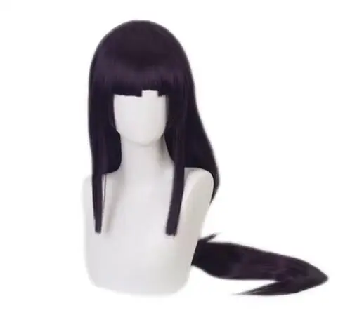 100cm Danganronpa:Trigger Happy Havoc Cosplay Mikan Tsumiki Wigs Long Purple Wavy Heat Resistant Synthetic Hair Wig + Wig Cap