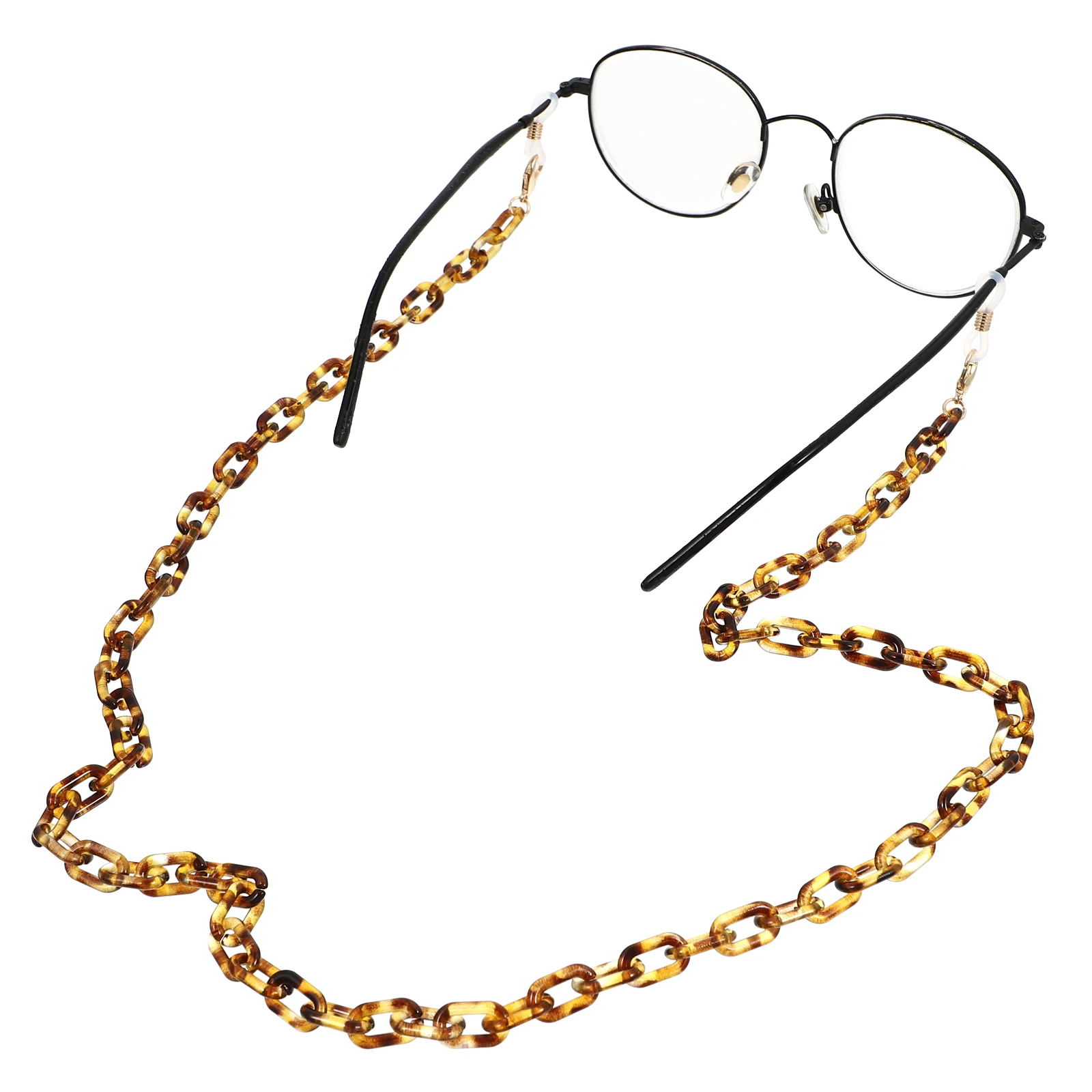 

1pc Eyeglass Chain Anti-Lost Glasses Chains Delicate Beaded Sunglasses Cord Eyewear Retainer Holder Accessories (Brown)