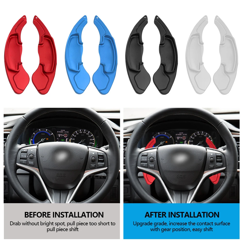 

For Honda 10Th Gen Civic Accord CR-V 2017 2018 2019 2020 Aluminium Alloy Shift Paddle Steering Wheel Shifter Paddles Extension