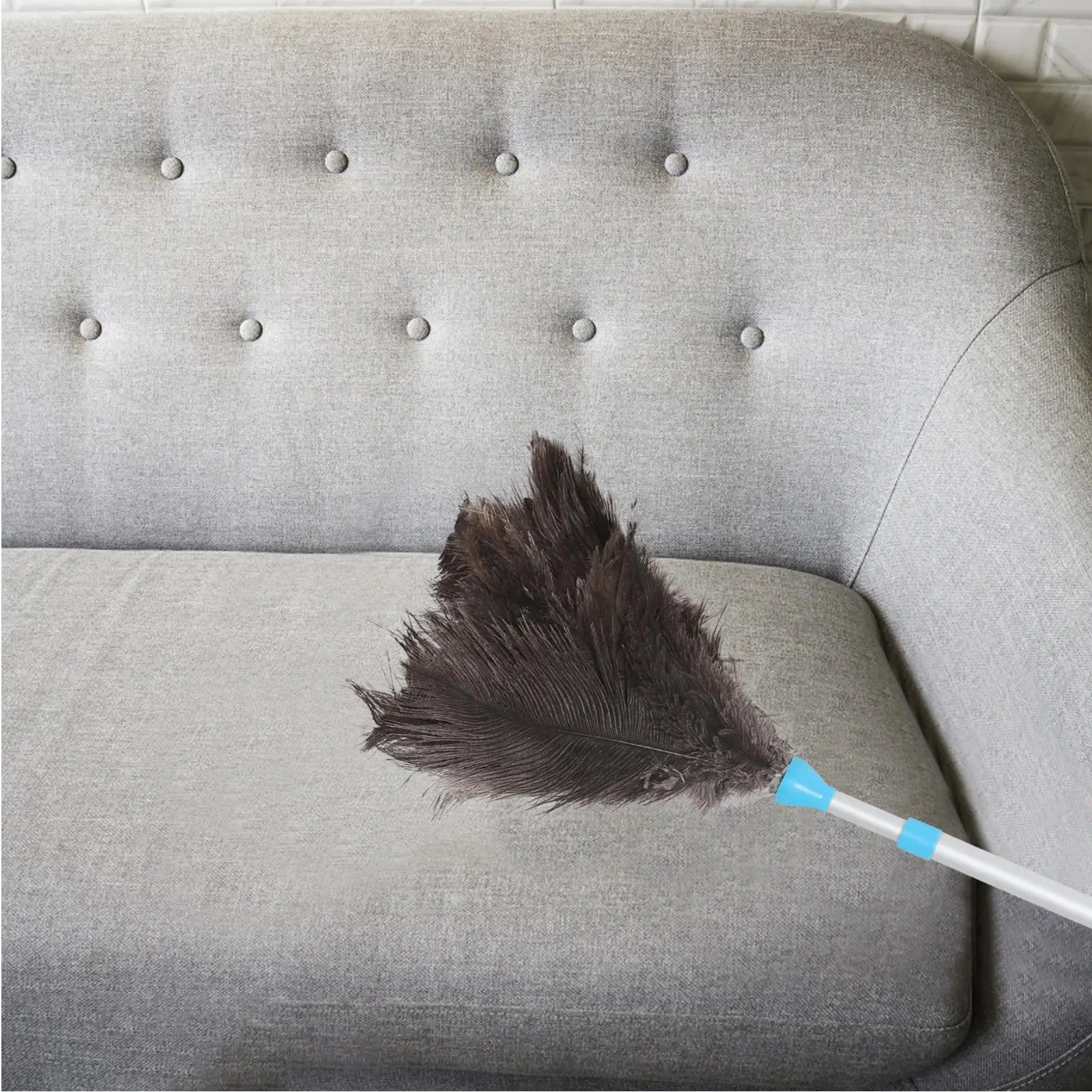 Ostrich Long Handled Reusable Extendable Telescopic Duster for Ceiling Fans Chandeliers High Ceilings Blinds