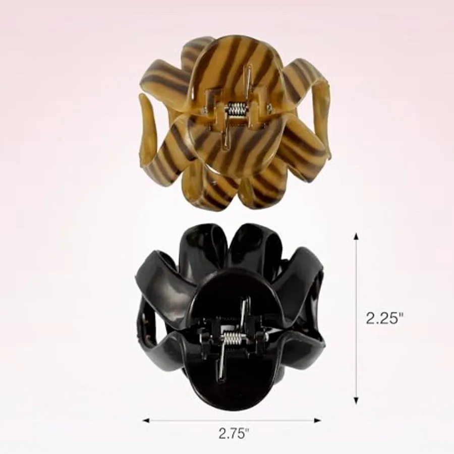 مشابك مخلب الفك للنساء مع إكسسوارات شعر آمنة وأنيقة للارتداء اليومي أنيقة باللون الأسود والسلحفاة د