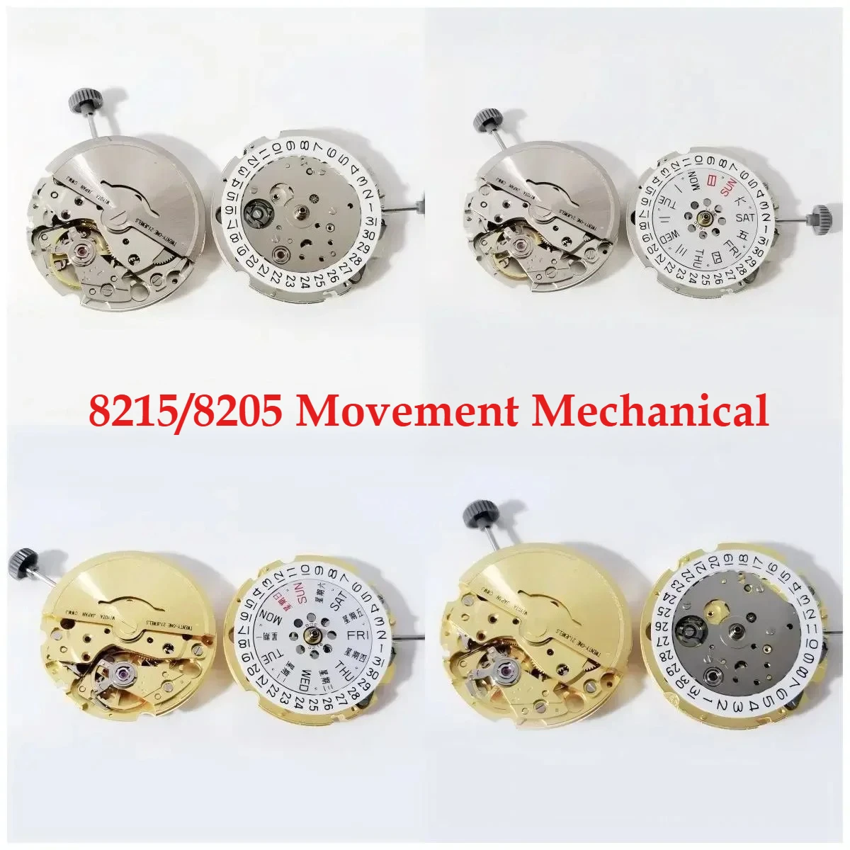 8215/8205 Watch Movement Automatic Replace Mechanism 21 Jewel High Accuracy Tool Parts No second hand stop function Date At 3:00