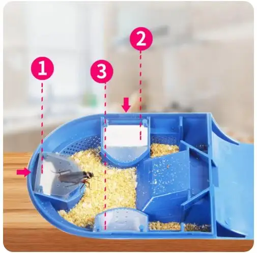 High-quaity Cockroach Trap Box Mini Car Shaped Roach Catcher Physical Baits Killing Cockroach Box Household Cleaning Tool