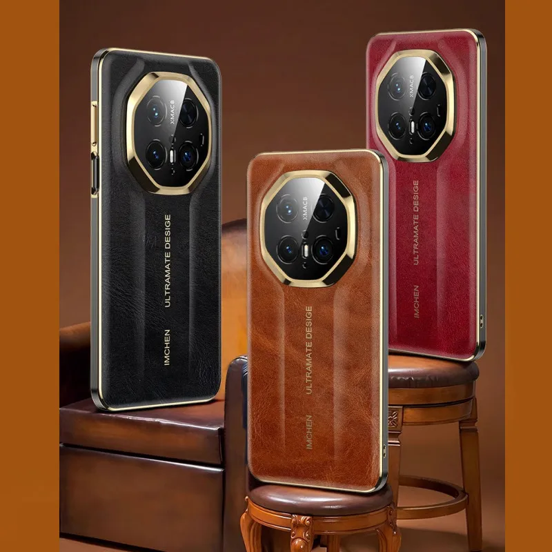 

Высококачественный масляный восковой чехол для Huawei Mate 70 RS Business, роскошная кожа для Huawei Mate 70 Pro