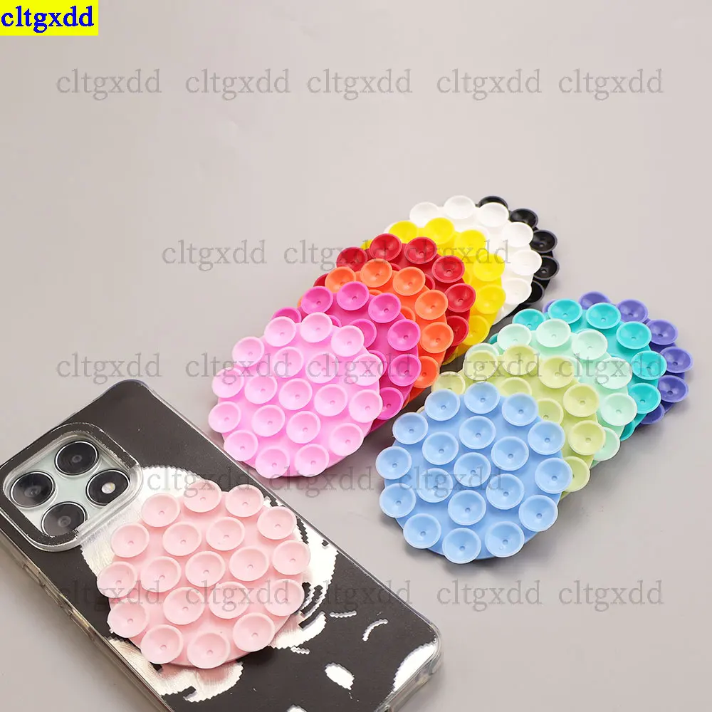 Cltgxdd 1 Piece Circular Portable Silicone Suction Cup Phone Holder Single-Sided Installation Car Navigation Universal Phone Hol