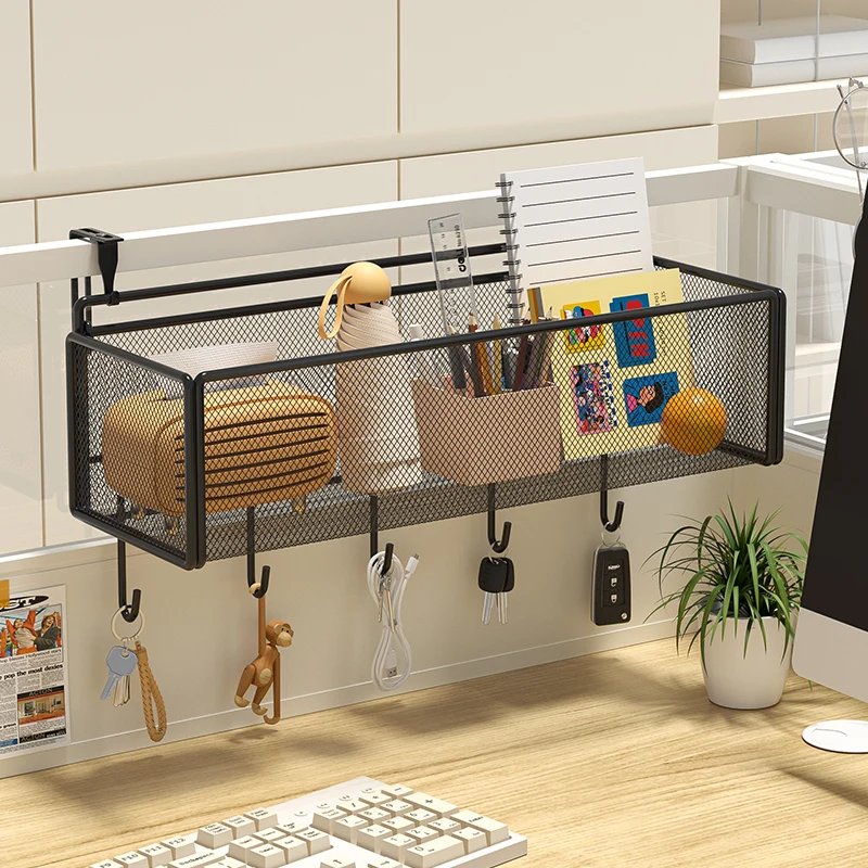 

Under the desk storage rack, clipped to the side of the desktop and desktop document document magazine organization wall hanging