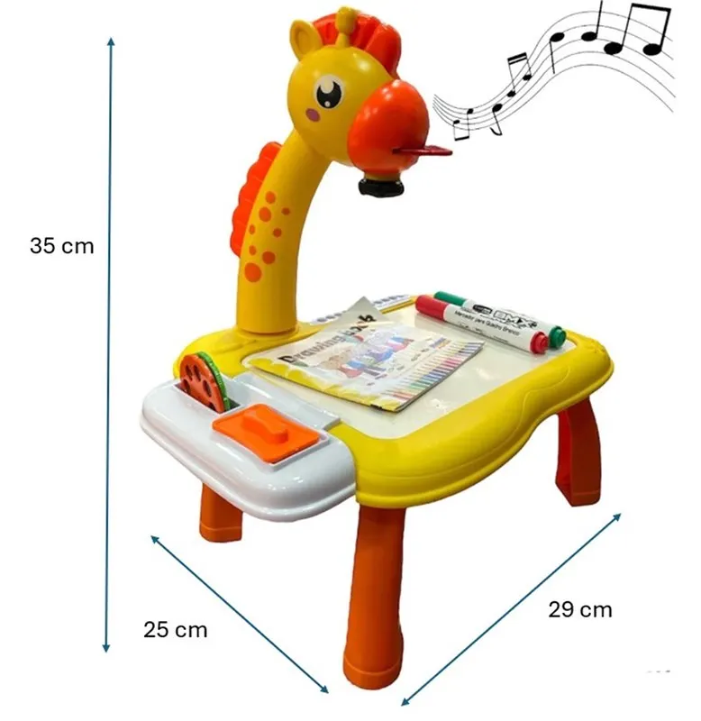 table-projector-giraffe-drawing-painting-music-yellow-shinytoy