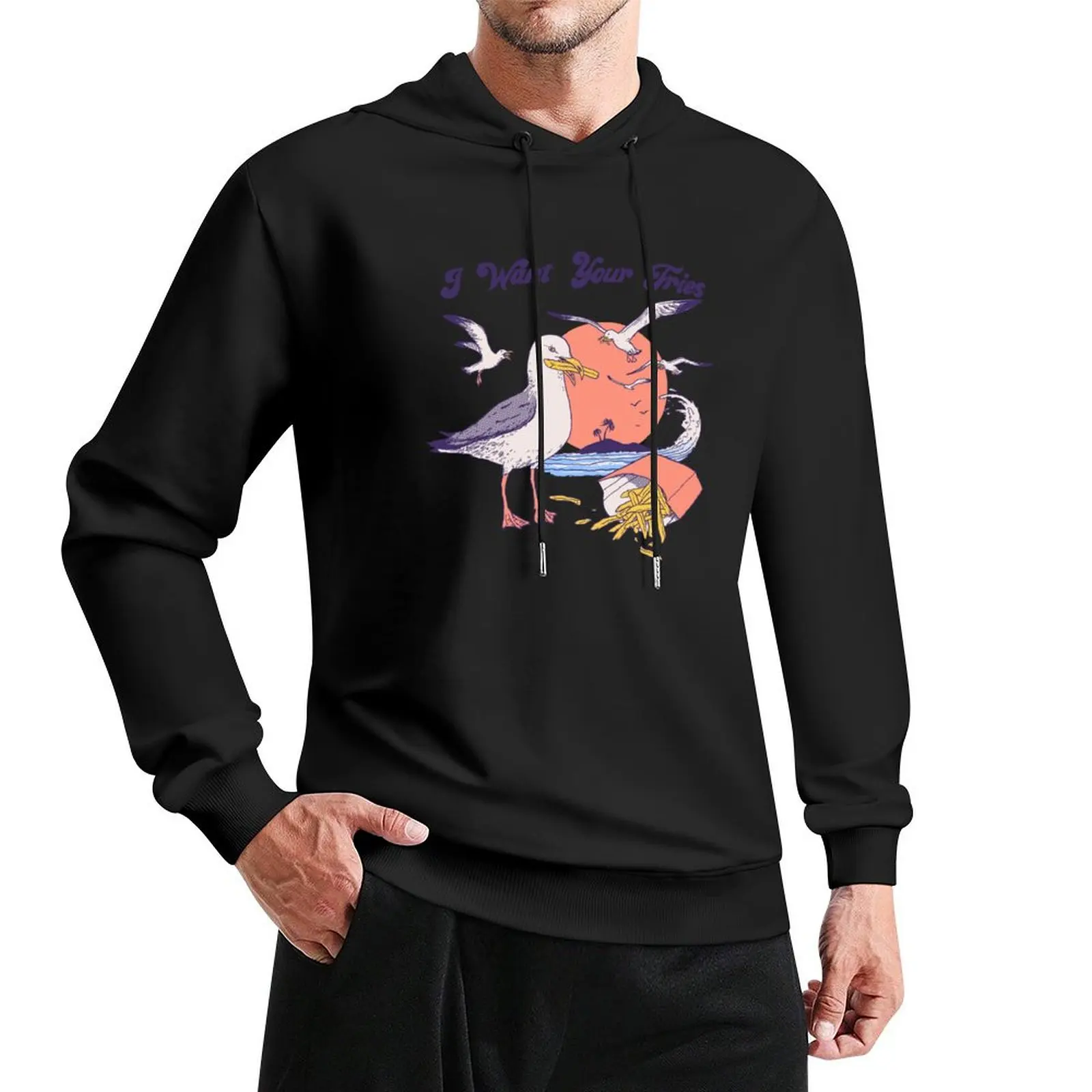 

I Want Your Fries Pullover Hoodie blouse men's sweat-shirt set mens clothes mens clothing graphic hoodie