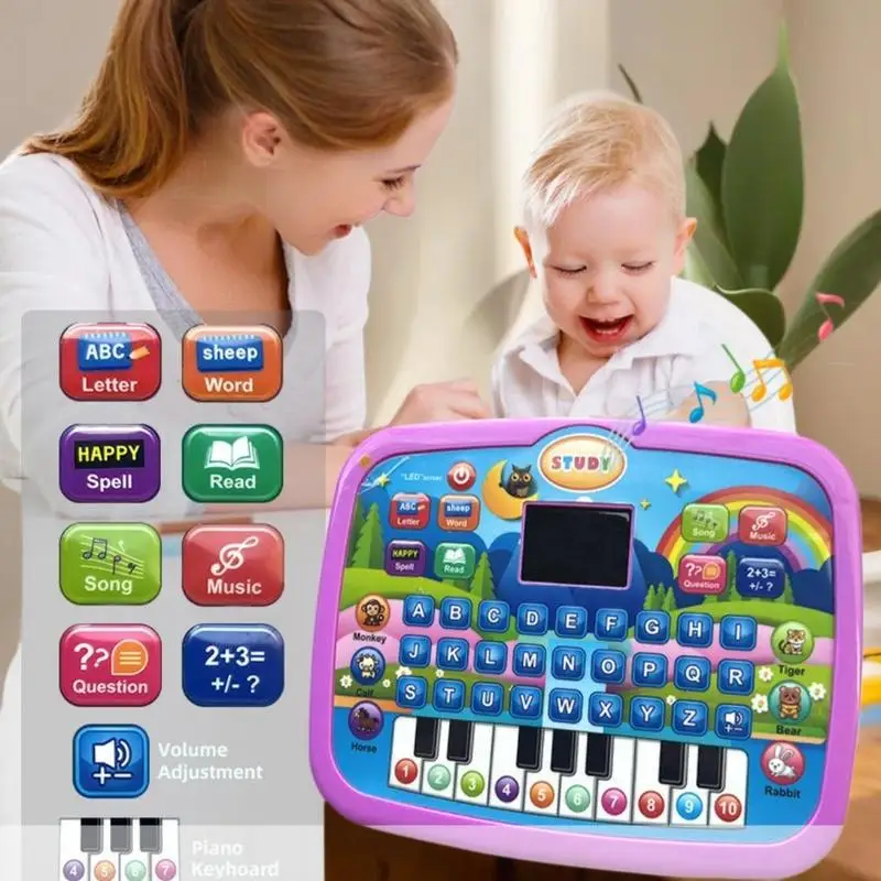 Brinquedo educativo iluminado de uma peça; Perfeito para presentes de Natal e aniversário, melhora as habilidades matemáticas e alfabetização para maiores de 3 anos