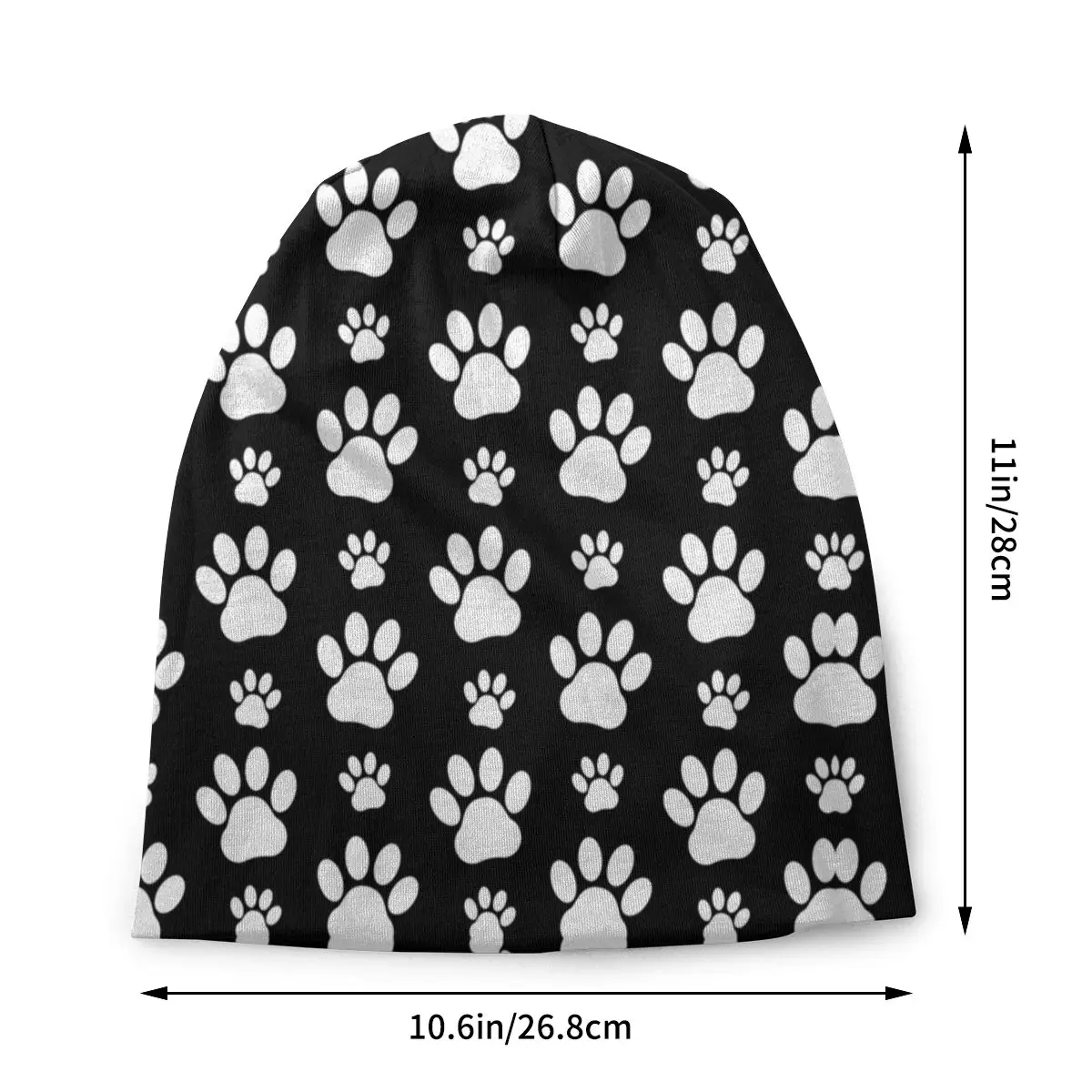 Puppy Pretty Paw Pattern Beanies Caps Men Women Unisex Fashion Winter Warm Knitting Hat Adult Dog Paws Prints Pet Bonnet Hats