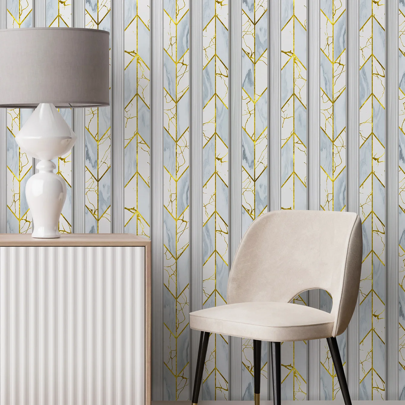 

Marble Peel and Stick Wallpaper Self Adhesive Striped Contact Paper Waterproof Removable Wall Paper for Kitchen Bathroom Cabinet