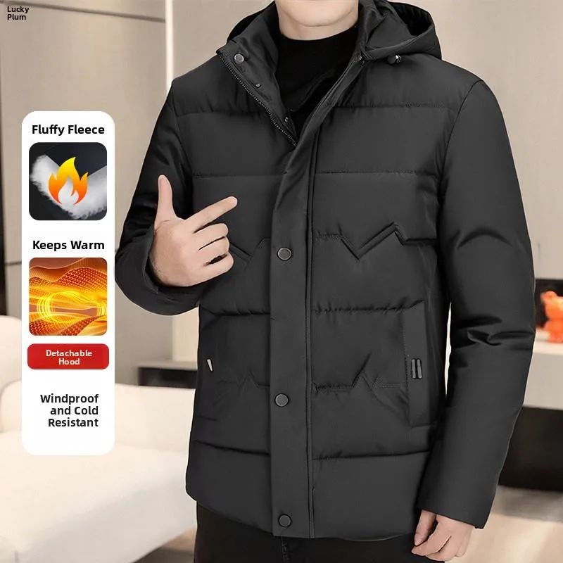 Chaqueta de Aodón uesa de Invierno Luy Plum, Estilo Casual para Hombre, Abrigo Cálido para Hombres de Mediana Edad y Ma...