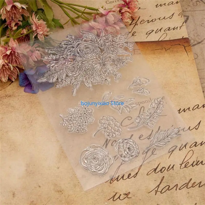 

900B Flower Clear Stamps Vintage Silicone Seals DIY Scrapbooking Card Making Emboss