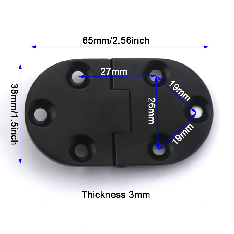 Brand New 6PCS Solid Brass Butler Tray Flap Hinges 90° Positioning Folding Table Hinges Black Desktop Flip Hinges+Screws