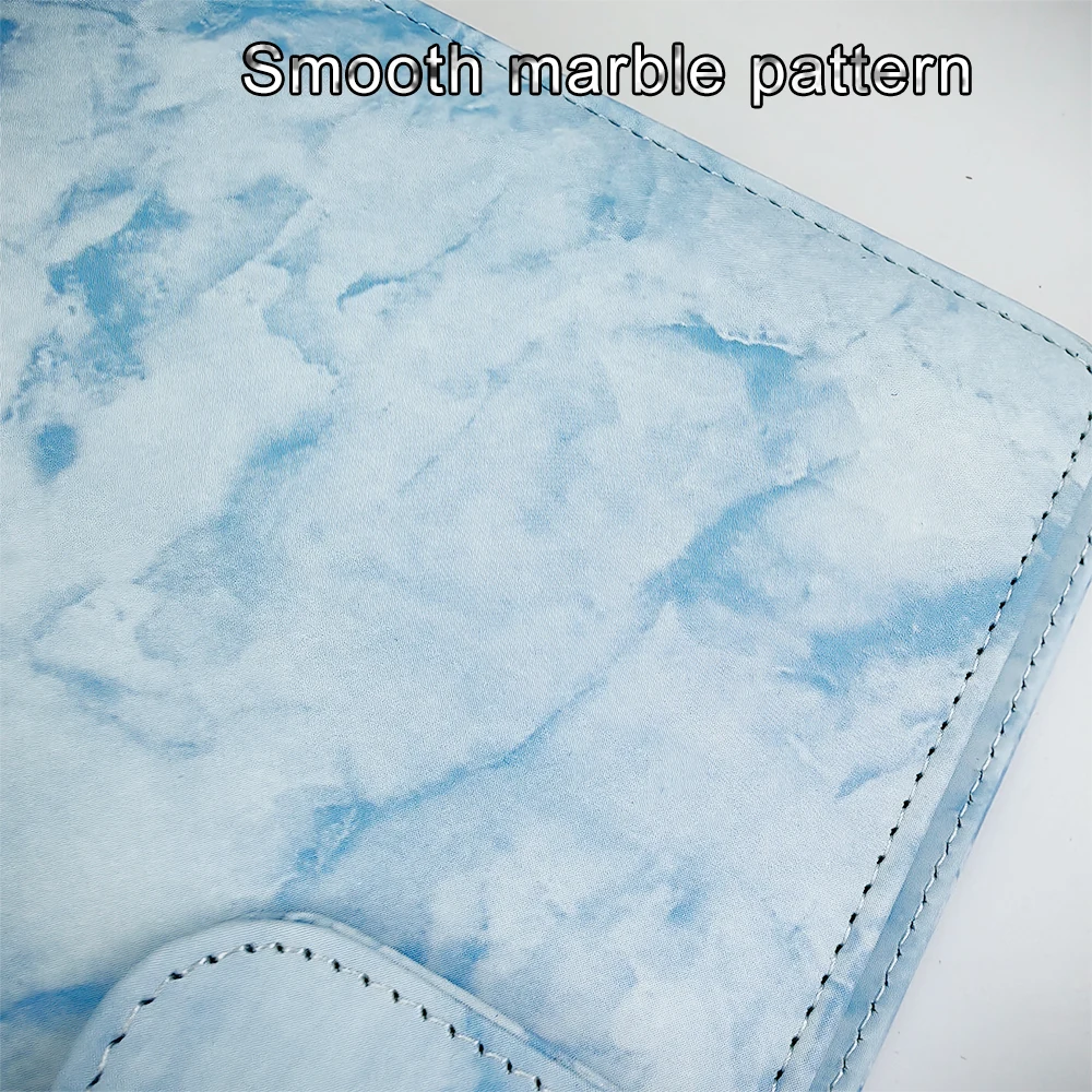 A5 D-shaped 3-ring PU Marble Pattern Photo Album 6×4 10×15 4r Photocard Binder Idol Card Holder Scrapbook Album 1/2/4/6 Pockets