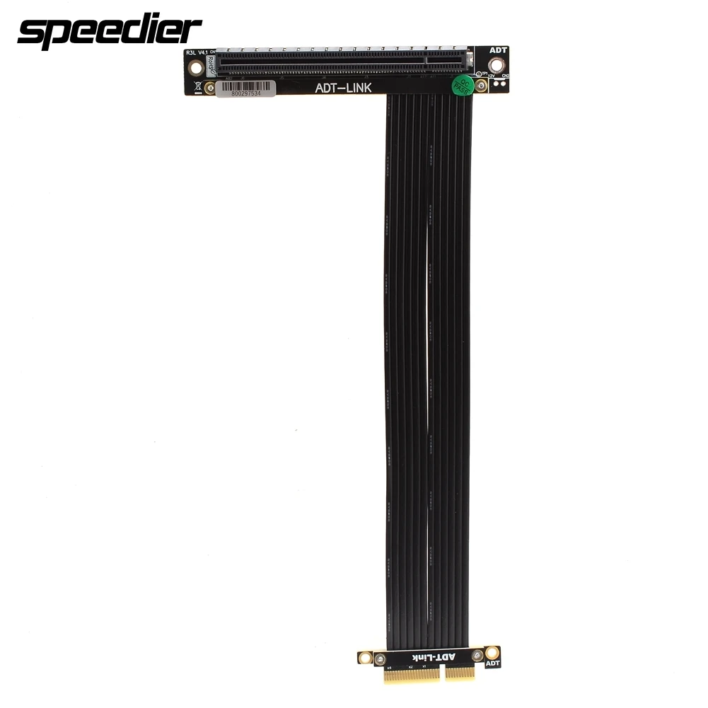 Riser PCI-E 4.0 x16 To x4 PC Graphics Card Extension Cable Gen4 PCI Express 4x To 16x Riser Vertical GPU 5-100CM Full Speed