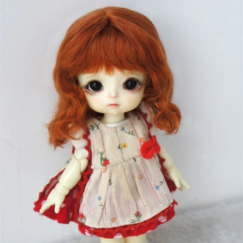 Jusuns OB11 Haar JD693 5-6 inch 13-15 cm 1/8 Korte Mini Wave Zachte Mohair BJD pruik Lati Witte Pop Accessoires