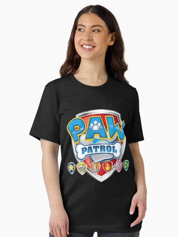 Paw Patrol Rescue Team Printed Marshall Chase Rubble Cartoon Dog Pattern Casual Birthday Gift T-shirt